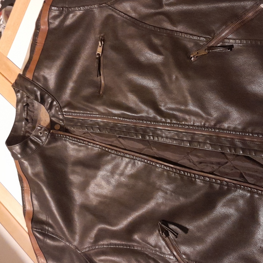 Arizona jean company leather motorcycle jacket